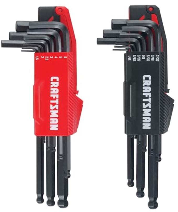 Inbussleutel Set 20-Delig Metrisch/SAE - Inclusief Adapter voor T-Greep