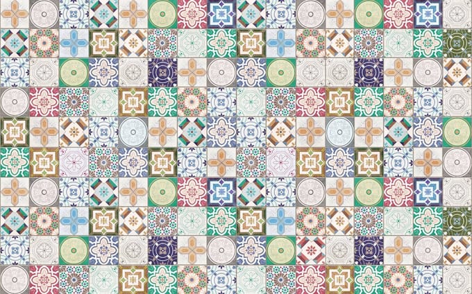 Fotobehang - Marrakech Mosaik 400x250cm - Vliesbehang