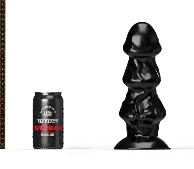 All Black Steroïd - Shuttlecock - Dildo - 24 x 9 cm - zwart