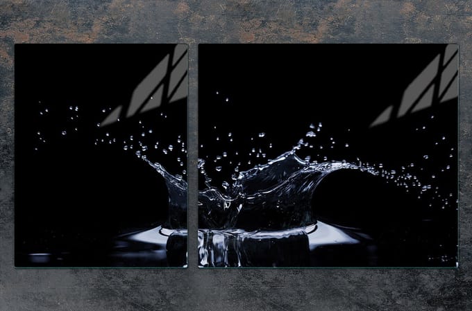 TMK ArtDeko - Snijplank - Glas - 100x52cm - Water