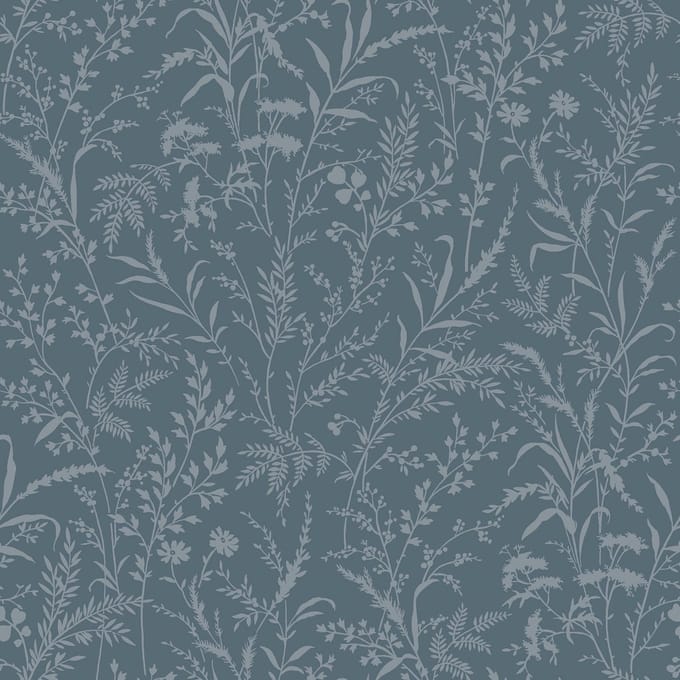 Boråstapeter Vliesbehang 38739 - Borosan Hem - Botanisch Blauw - 53cm x 11.20m
