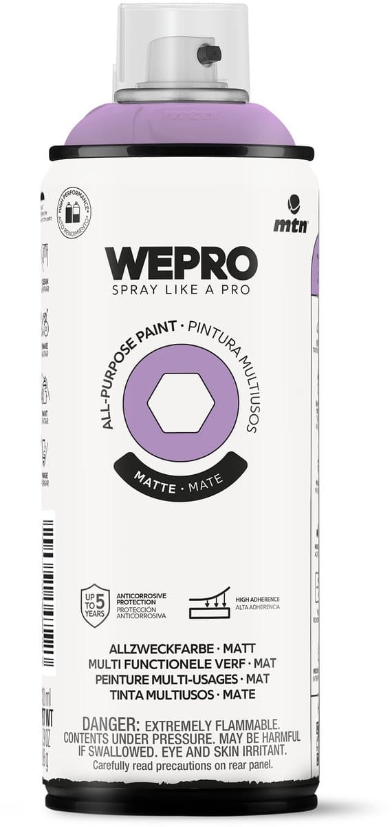 Spuitbus Violet Provence Mat MTN WEPRO ALL-PURPOSE PAINT 400ML MAT PROVENCE VIOLET