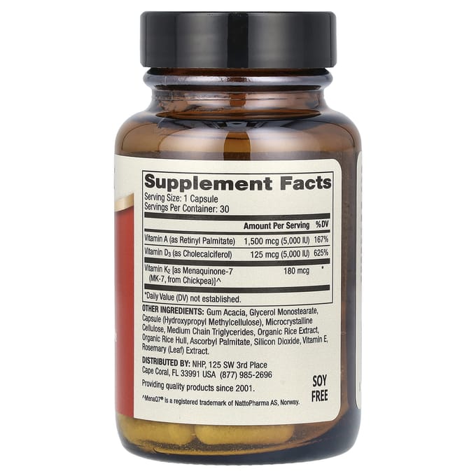 Dr. Mercola, Vitamines A-D-K, 30 Gélules