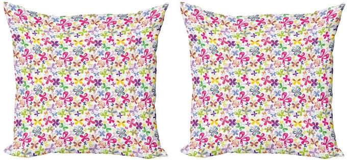 ABAKUHAUS Kussenhoes – Vlinder Fauna – 60x60 cm, Multicolor