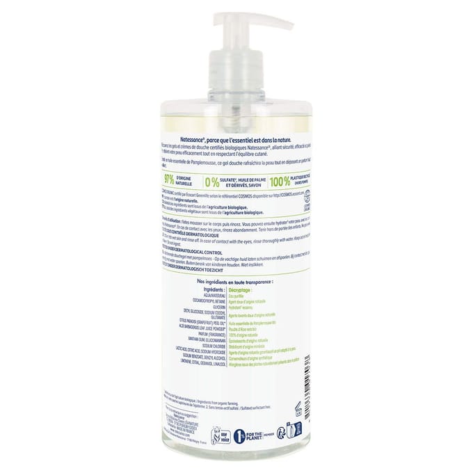 Natessance Organic Grapefruit Energieke Douchegel 1 L