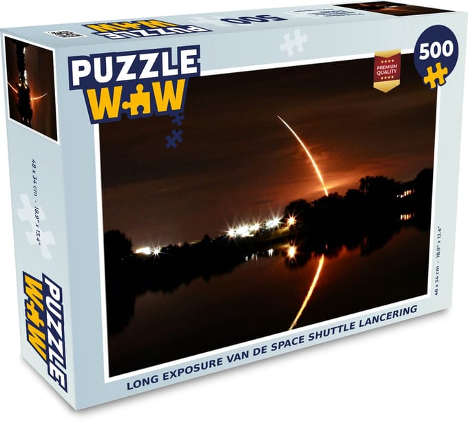 Puzzel Long exposure van de space shuttle lancering - Legpuzzel - Puzzel 500 stukjes