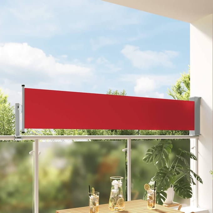 vidaXL - Tuinscherm - uittrekbaar - 60x300 - cm - rood