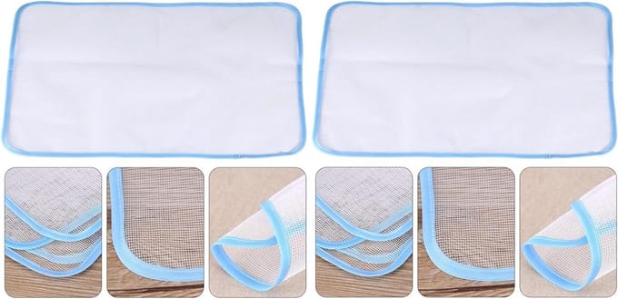 Strijkdoek Set - Hittebestendige Mat - Kleding Beschermen - Anti-glans Effect - 50 x 35 Cm - Wit