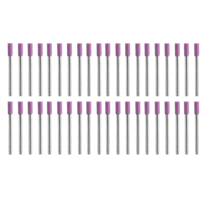 50 pièces/ensemble Meule Affûtage Queue Outils Rotatifs avec Tête en Pierre Abrasive 4 mm