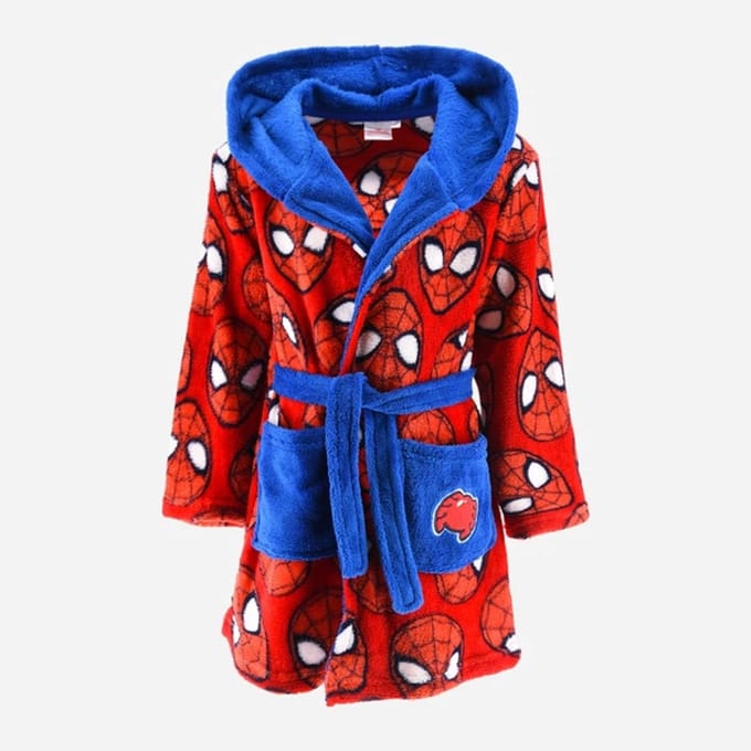 Marvel Spider-man Badjas - Rood - Coral Fleece - Maat 98
