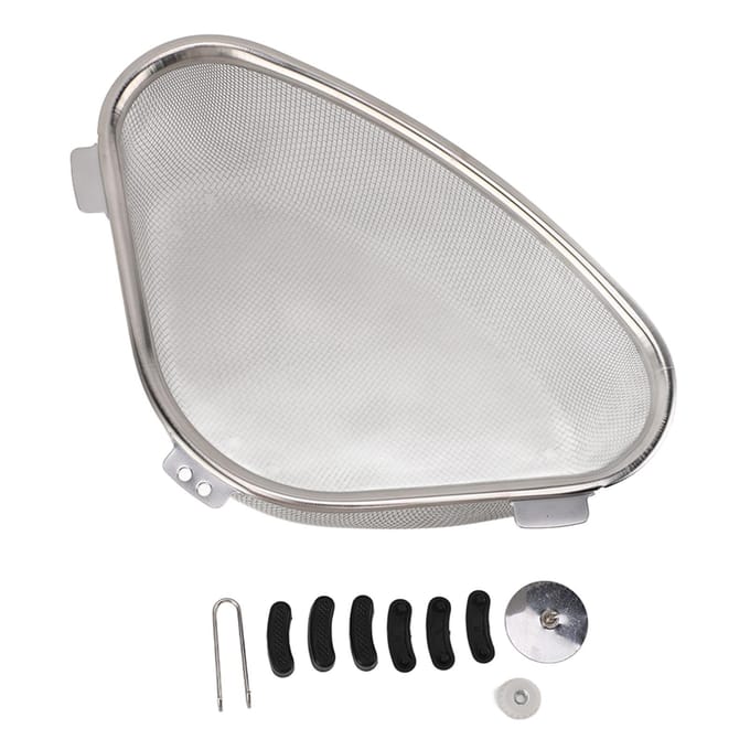 Passoire d'angle suspendue triangulaire en fer pour évier, filtre attrape-aliments pour cuisine white