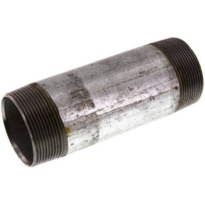 R 2'' Verzinkt Stalen Dubbele Pijpnippel 50 Bar DIN 2982 - 150mm