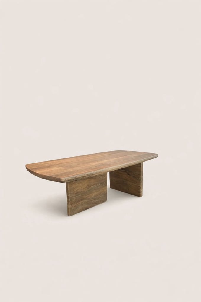 Salontafel 120 cm Mangohout – Deens Ovaal – Bruin – Modern Design