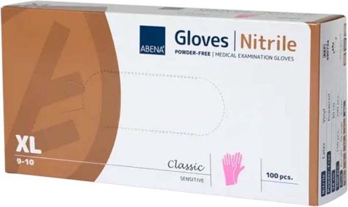 Abena Nitril Handschoen Classic Roze Maat: XL Abena