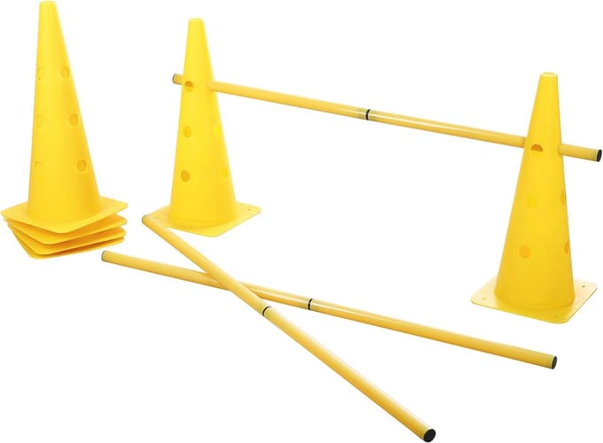 Agility Pylon Hordeset - 3 Gele Hordes voor Huisdieren