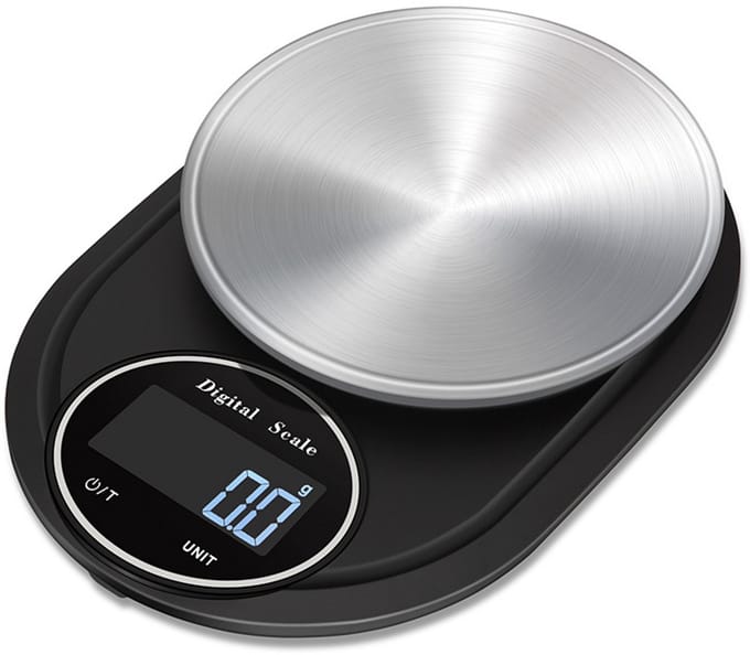 Elektronische digitale weegschaal 5 kg met een nauwkeurigheid van 0,1 g