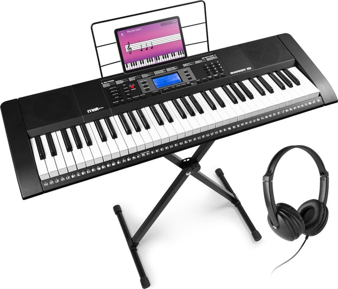 MAX Rhapsody61M keyboard set - Inclusief standaard en koptelefoon - 61 aanslaggevoelige toetsen