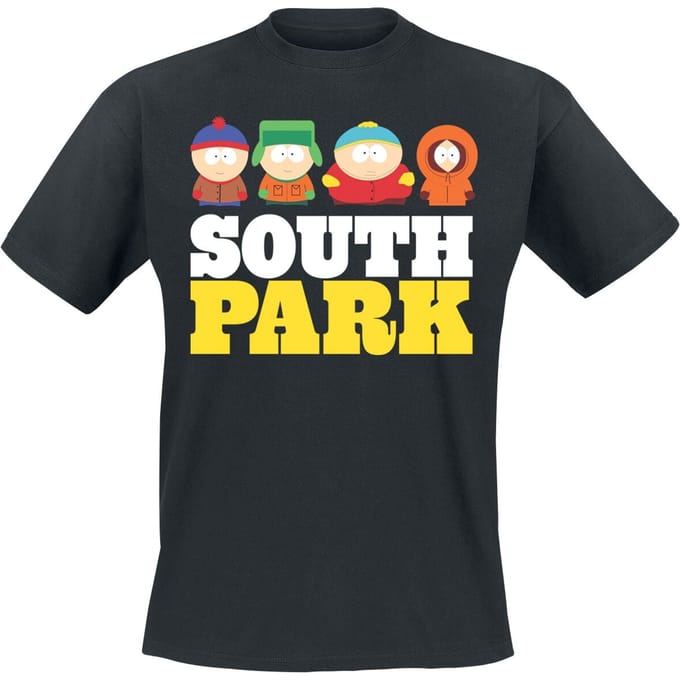 South Park T-shirt - S tot 4XL - voor Mannen - zwart