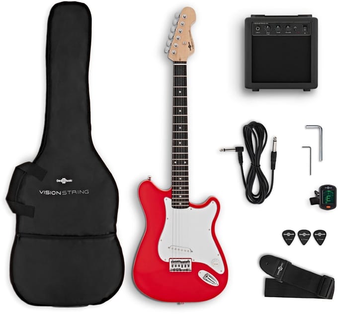 VISIONSTRING Elektrisch Gitaarpakket, Rood
