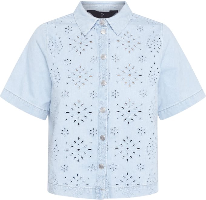 SISTERS POINT Elsana-sh1 - Dames Blouse - Light blue - Maat S