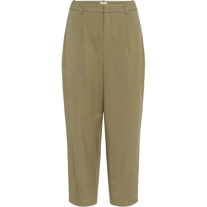 Broek MERLE CROPPED KAFFE DUSKY GREEN 170517