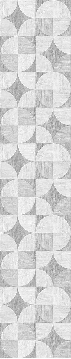 Voorgelijmd vliesbehang - GRIJS HOUTEFFECT MOZAÏEK - 1 rol van 300x60cm