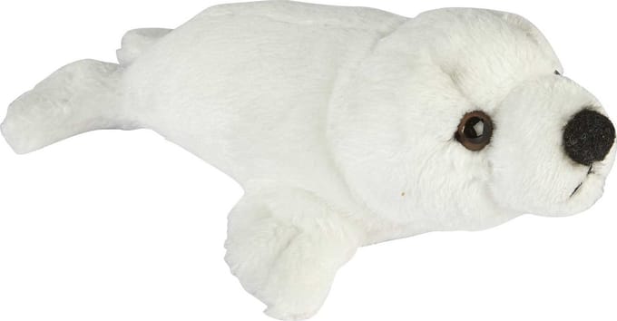 Ravensden pluche knuffel zeehonden pup - wit - 15 cm - zeedieren