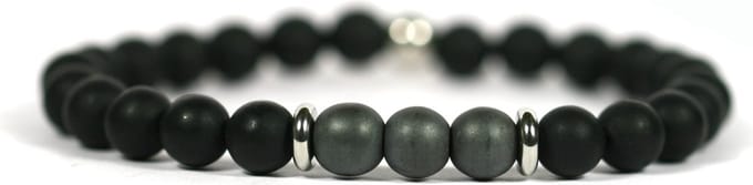 IbizaMen - matte onyx - matte hematiet - 8mm - 21cm