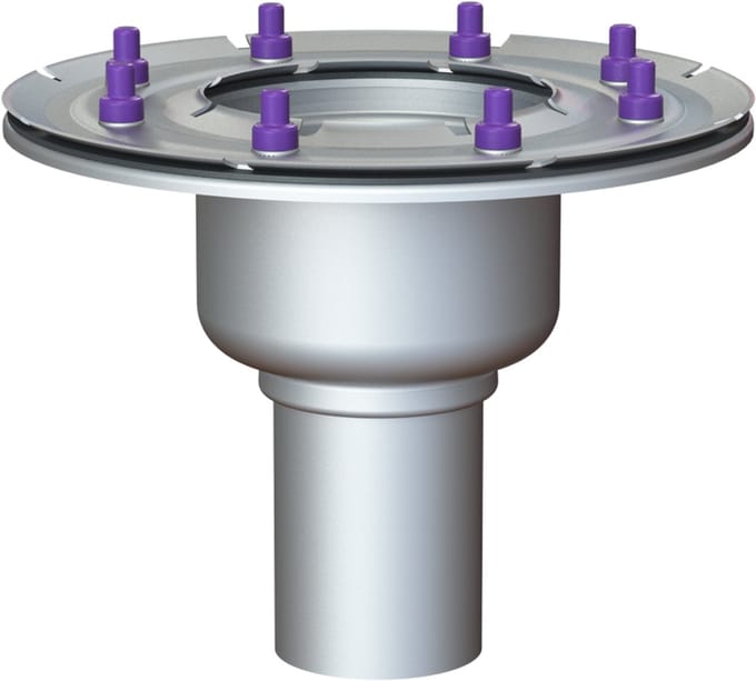 KESSEL-basiselement Ferrofix Pressfl. - Sys 125, DN 70, uitloop verticaal, 54210