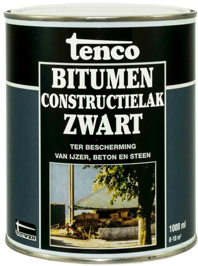 Tenco bitumen constructielak zwart - 1 liter