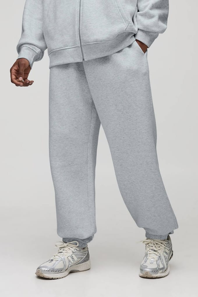 Tall Essential Oversized Joggers | Grey Marl | Size Medium