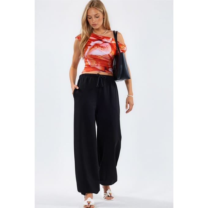 Dames Sweatpants van Katoenmix met Rechte Pijpen