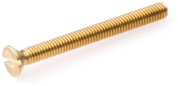 Metaalschroeven Messing P.Verz.Kop M4x10 Din 963 - 200 stuks