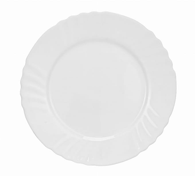 Wit Glazen Dessertbord Plat Rond 19 cm