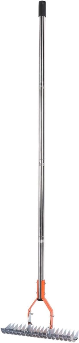 Verticuteerhark Grondhark - Gazon hark - Gazon onderhoud - Ergonomische handgreep - 35 cm breed - Zwart