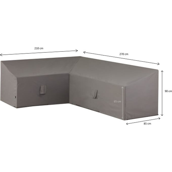 Madison Loungesethoes links 270x210x90 cm grijs