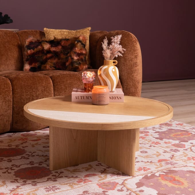 Bronx71® Salontafel Maeva Ø80 cm naturel eiken