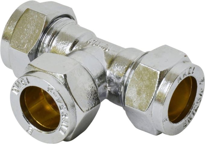 Knel T-Stuk 15x15x15mm Chroom