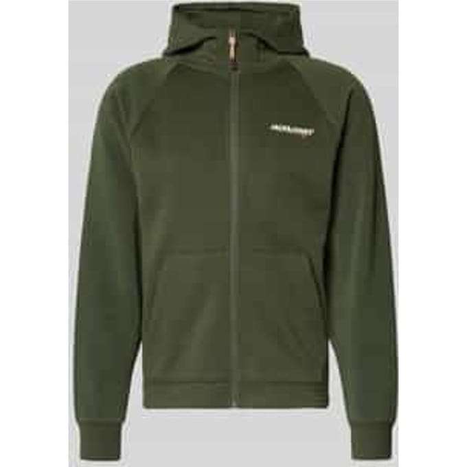 Regular fit sweatjack met logoprint, model 'Thatcher'