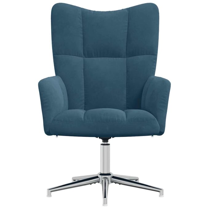 vidaXL - Relaxstoel - fluweel - blauw