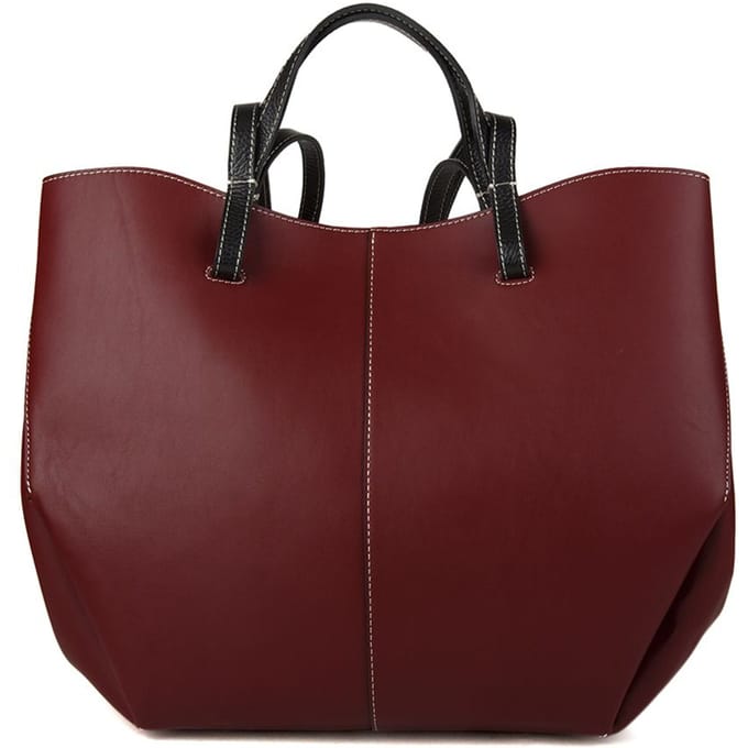 Giulia Monti Tote Bag Bordeau Zwart