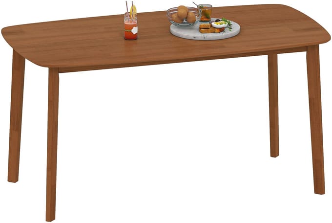 HOMCOM Eettafel Grenenhout 150L x 80B x 76H cm Bruin