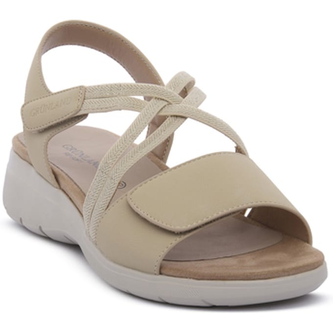 Sandalen met sleehak Grunland BEIGE C9DEMA