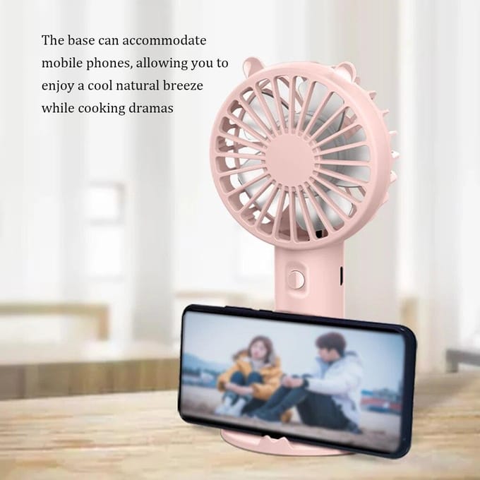 Draagbare handventilator Kleine koelventilator USB oplaadbare wimper Wimper Mute Cooler Handventilator Mini USB oplaadbaar bureau USB charging model wit