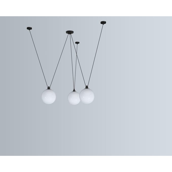 DCWéditions - LES ACROBATES DE GRAS N°325 hanglamp - opaalglas - Glazen bol 250 - wit