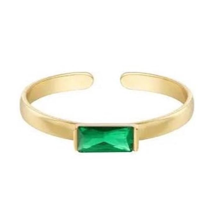 Yehwang Ring Steen groen one size