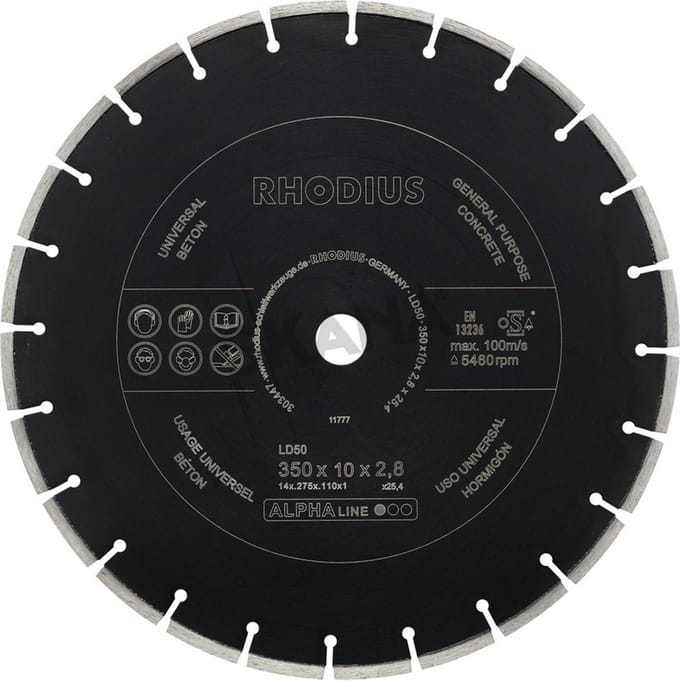 Rhodius Economische diamantdoorslijpschijf ALPHALINE LD50