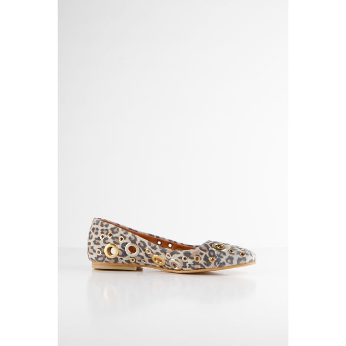 DWRS label Veneto Rings Leopard Loafer Sand Maat: 40 | Instappers Outlet | Dames | Beige