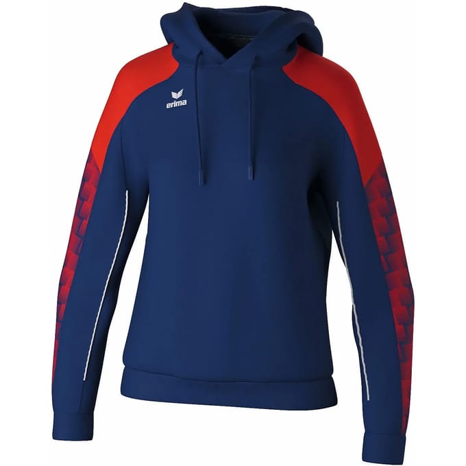 Erima Evo Star Sweatshirt Met Capuchon Dames - Marine / Rood | Maat: 36