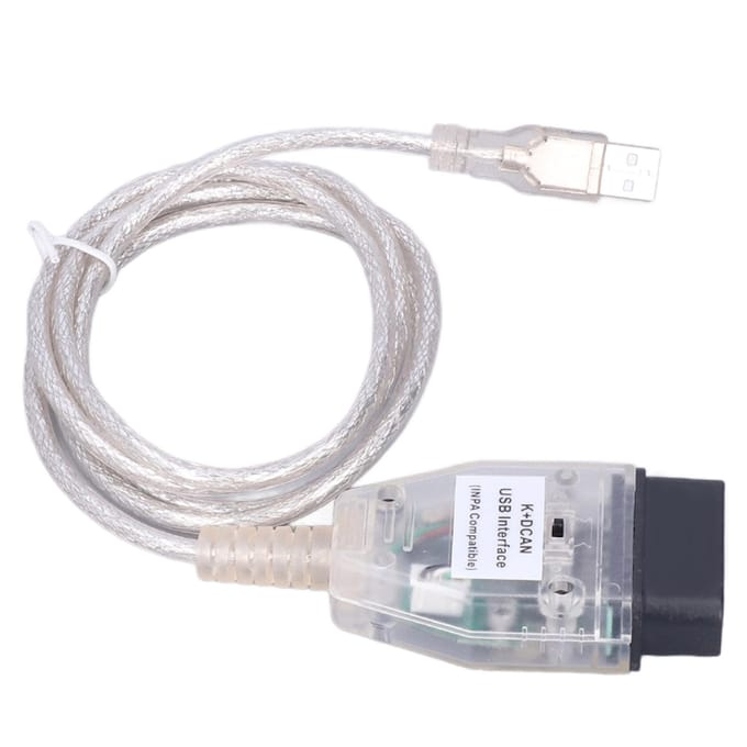 Autodiagnose Tool Kabel K+DCAN OBD2 USB Kabel Interface met Schakelaar Vervanging voor Serie 1 E81 gray